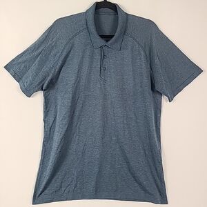 Blue Polo Shirt with Classic Design and Short Sleeves